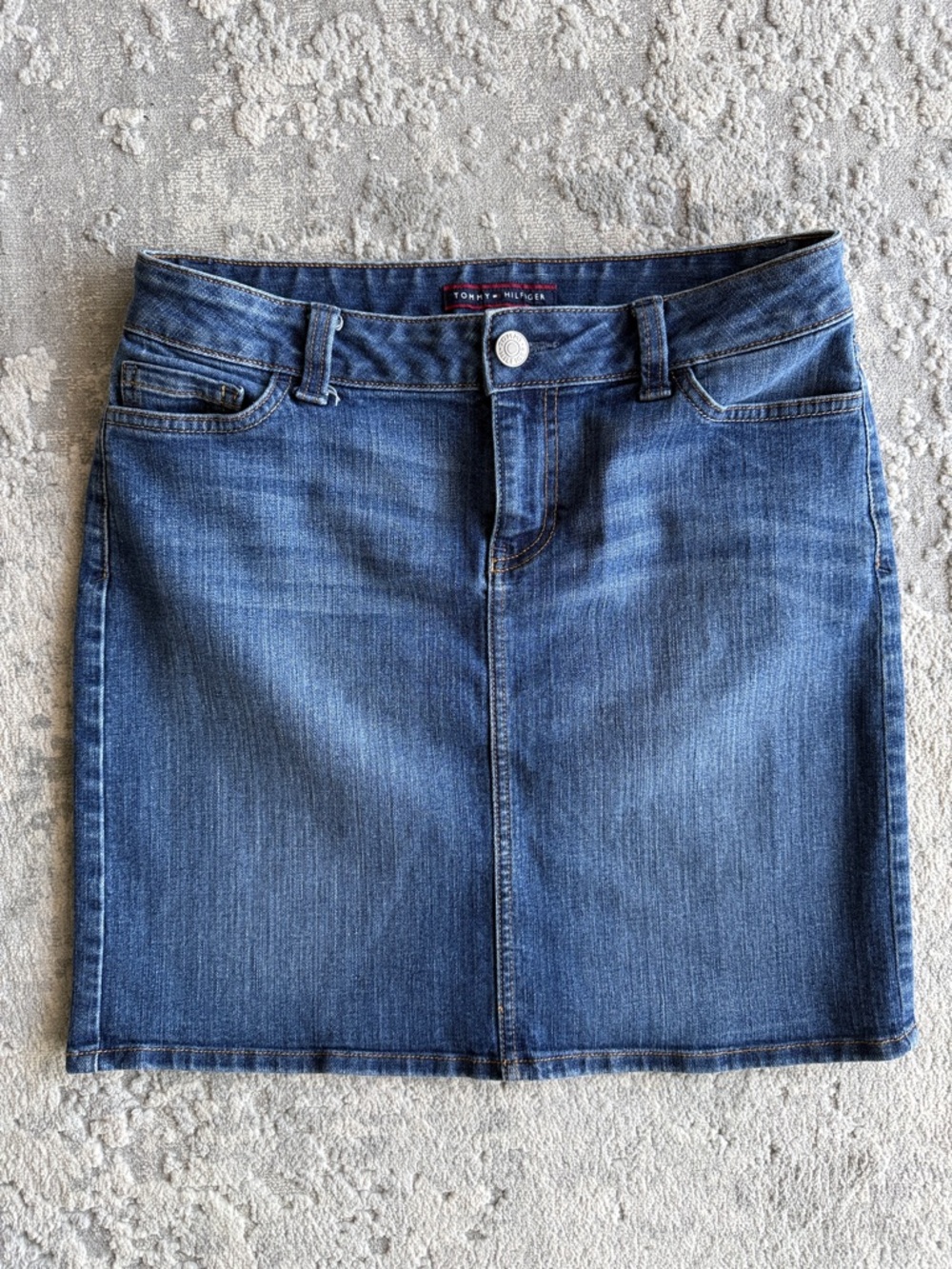 Tommy Hilfiger Classic Dark Blue Denim Mini Skirt